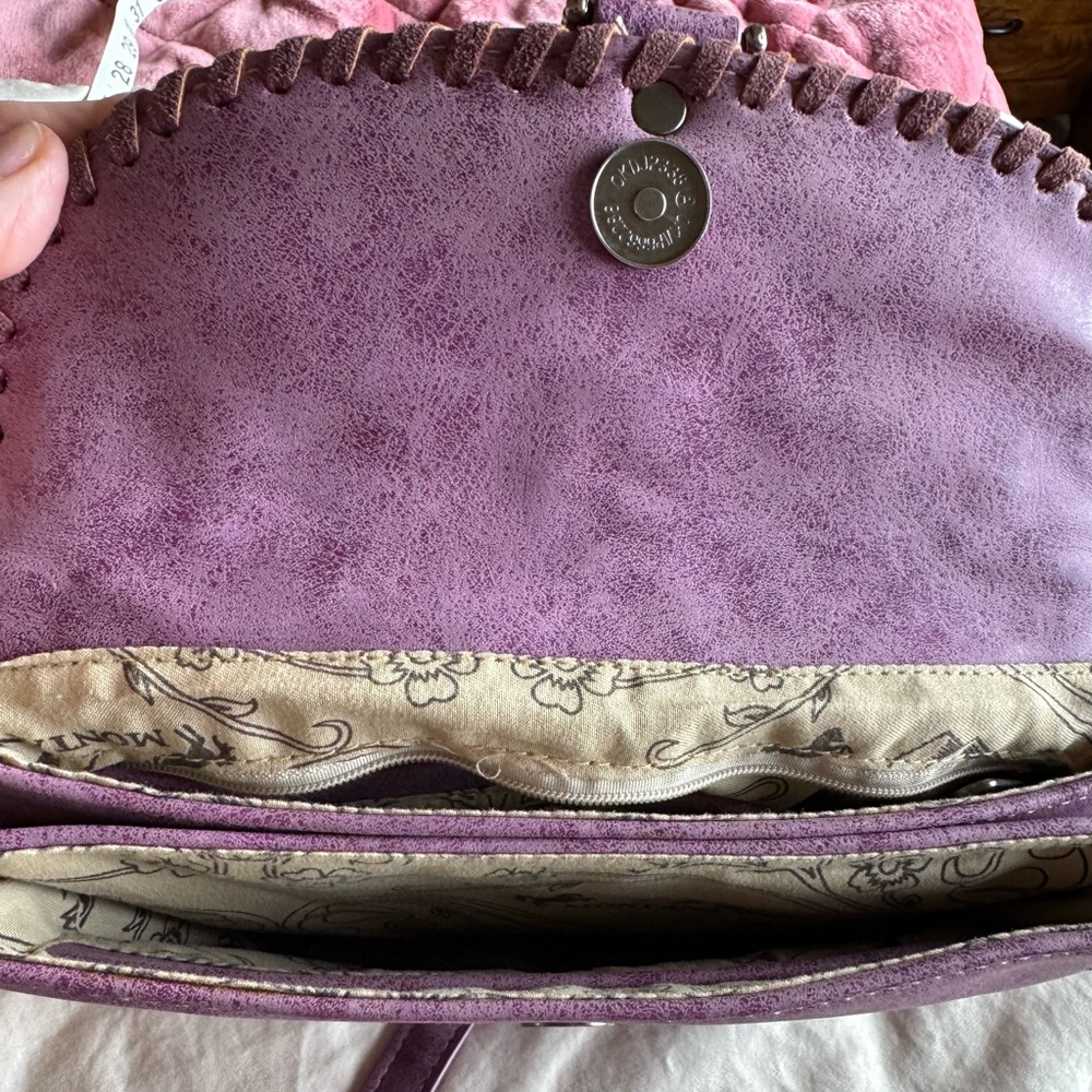Montana West Purple Crossbody Bag with Embroidery. Like New. Non smoking no pet - Picture 9 of 9